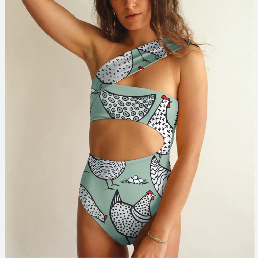NEW Avery Swimsuit Cut-Out One-Piece Size S with tags